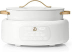 Beautiful 10-in-1, 6-Qt Electric Multi-Cooker | Programmable Touch Display | 7 Presets up to 400 °F | Sear Slow-Cook Steam Rice Warm | Oven-Safe Pot & Lid (White)