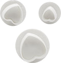 1 Set Heart Shape Fondant Flower Cutter,White Flower Plunger Cookie Cutter, Cake Decorating Tools,Dessert And Candy Sculpting Tools,White Baking Accessories