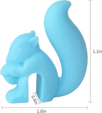 5 Pcs Colorful Cute Squirrel Shape Silicone Tea Bag Holder Cup,Squirrel Drink Markers, Tea Bag Holder for Cup Hanging Tool Mug Candy Colors Gift Set， Tea Accessories，Tea Bag Coasters
