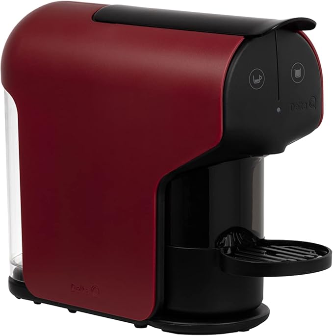 Delta Q Quick Espresso Capsule Machine – Color Red - Compact 0.8 L, Capsule System