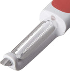 Zyliss Soft Skin Fruit & Vegetable Peeler - Stainless Steel Serrated Peeler - Perfect for Potato, Cucumber, Carrot, Apple, Orange, Tomatoes, & More - Comfort Grip Peeler Kitchen Tool - Red