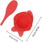 Uonlytech 2 Sets Red Plastic Dumplings Maker Molds with Spoons Dumpling Press Kitchen Gadget for Homemade Cooking Tool