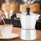 50ml Aluminum Moka Pot Espresso Maker Leak-Proof Design with Ergonomic Handle 1 Cup Stovetop Coffee Maker for Home & Office Use