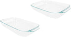 Pyrex 232 2qt Clear Glass Baking Dishes (2-Pack) Perfect for Brownies, Sweet Rolls, Casseroles and so Much More - Made in USA