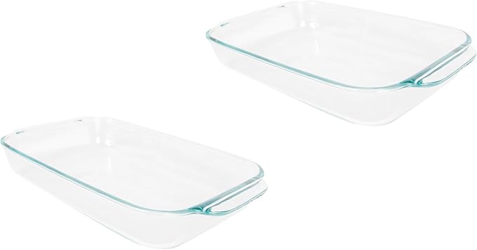 Pyrex 232 2qt Clear Glass Baking Dishes (2-Pack) Perfect for Brownies, Sweet Rolls, Casseroles and so Much More - Made in USA