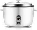 Commercial Rice Cooker, Large Capacity 30-Cup (UnCooked), 60-Cup (Cooked) with One Touch Operation and 12-Hour Keep Warm, Easy to Use and clean, 1600W, White