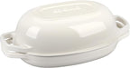 Enameled Cast Iron Oval Dutch Oven Pot with Lid, Dutch Oven for Sourdough Bread Baking, Oval Bread Pan, 5qt, White