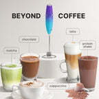 Zulay Kitchen Milk Frother with Patented Tornado Triple Whisk – Handheld Foam Maker for Coffee, Lattes, Matcha & Hot Chocolate – Rich, Creamy Froth in Seconds