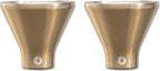SNOWFOX Premium Vacuum Insulated Stainless Steel Martini Glass, Set of 2, Martinis Stay Icy Cold, Stemless Cocktail Glasses, Elegant Home Entertaining, Bold Beautiful Barware Set, 8 oz,Shimmer Gold