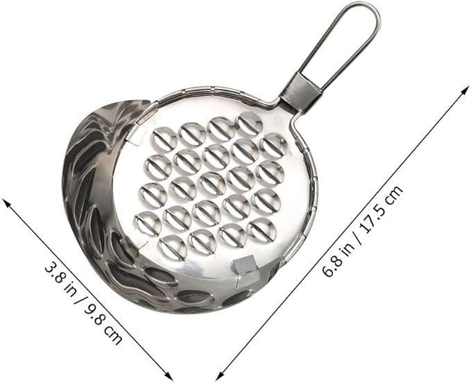 SOLUSTRE Vegetable Grater Multi-Functional Food Scraper Tool Stainless Steel Jelly Scraper for Kitchen Use with Hanging Hole Lightweight and Portable 6.10X3.85X1.73 Inches