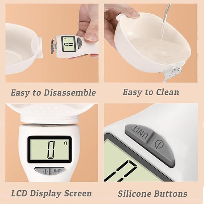 Electronic Digital Measuring Spoon, Food Scales for Kitchen 800g / 0.1g High Precision with LCD Screen, Display Electronic Measuring Spoon for Daily Meals and Kitchen Gadgets