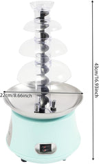 Chocolate Fountain Machine - 4 Tier Electric Chocolate Fondue Fountain Machine for Parties - Melts Cheese, Queso, Candy, and Liqueur - Dip Strawberries, Apple Wedges, Vegetables, and More