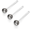3Pcs Coffee Measuring Scoop Spoons, 15ML Stainless Steel Coffee Scoop, Long Handle Tablespoon for Measuring Coffee, Milk Powder, Fruit Powder, Tea, Sugar, Grains, Flour and Protein(Silver)