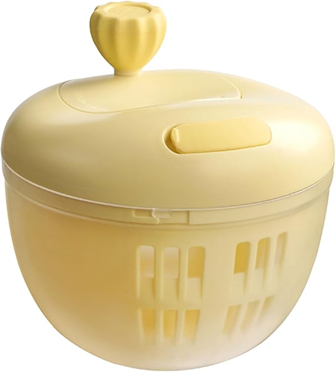 Salad Spinner, Fruit Washer and Lettuce Spinner, Vegetable & Fruit Salad Washing Bowl with Strainer, for Salad Greens, Lettuce, Fruits, Vegetables