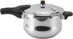 Electric Pressure Cooker, Alarm Valve, Anti-clogging Cover, 80KPA Stainless Steel Pressure Cooker for Gas Stove (7L)