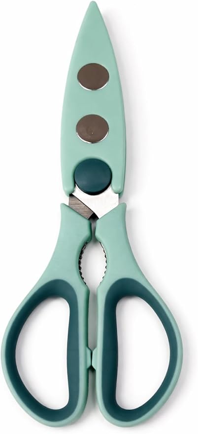 Mr. Pen- All Purpose Kitchen Shears with Protective Sheath, 8 Inch, Dishwasher Safe, Stainless Steel Food Scissors with Micro-Serrated Blades, Durable Utility Kitchen Shears, Teal