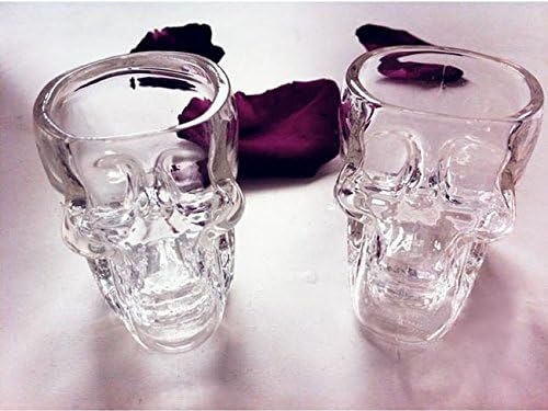 Kitchen & Dining Entertaining Glassware Drinkware Old Fashioned Glasses Skull Cup for Serving Scotch Whiskey Mixed Drinks (6)