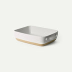 Mora Ceramic Baking Dish with Handles For Casserole, Lasagna, Gratin, Broiling, Roasting, and Baking. Large 9x13 in Pan, Extra Deep - Porcelain Serving Bakeware from Oven to Table. Freezer Safe - Oat