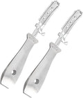 Ipetboom 2pcs Shaver Household Gadgets Pork Skin Hair Remover Razor Scraper Kitchen Pig Hair Kitchen Gadget Tool Pig Scraping Device Meat Pork Tools Animal Stainless Steel Handle