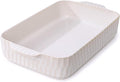 4.7QT Casserole Dishes for Oven, 9x13” Large Lasagna Pan, Ceramic Baking Dish, Rectangular Lasagna Pan Deep with Handles for Baking, Casserole, Kitchen, Birthday Gift for Mother Father Women Men