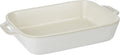 Staub Vintage Color Rectangular Dish, Ivory, 7.9 x 6.3 inches (20 x 16 cm), Ceramic, Heat Resistant, Oven and Microwave Safe
