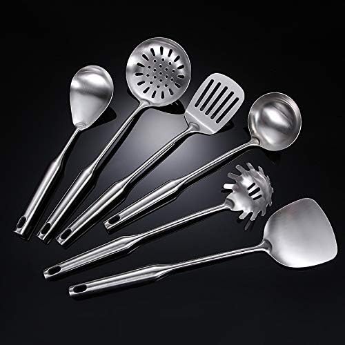 304 Stainless Steel Cooking Tools Set Colander Spatula Shovel Spoon Kitchenware Gadgets 6PCS Kitchen Accessories