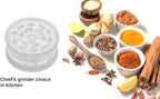 Kitchen Spice Grinder Acrylic 2pc with Magnet Clear Color