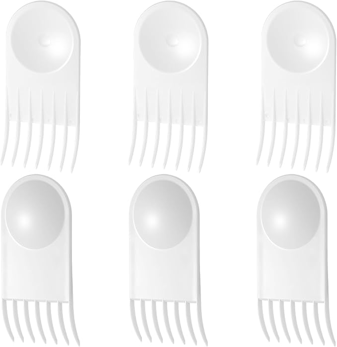 6 Pcs Vegetable Chopper Cleaning Tool Fork Salad Choppers Onion Chopper Tools Vegetables Cutter Cleaning Brush for Vegetable Choppers Fruit Vegetables Cleaner Comb Kitchen Tools White