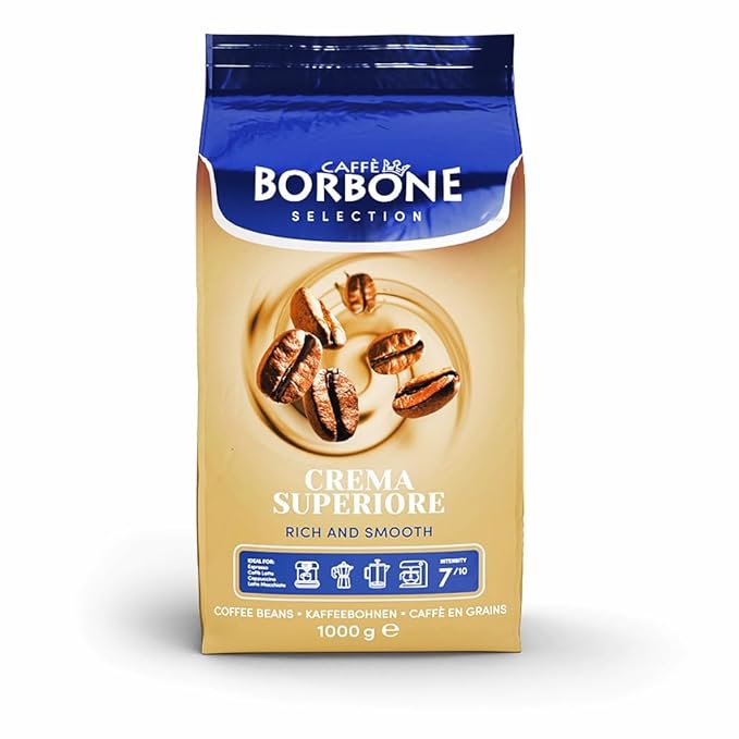 Caffè Borbone Whole Bean Coffee, Medium Roast Arabica and Robusta Blend, Crema Superiore, Rich and Smooth Italian Coffee, 2.2 lb Bag