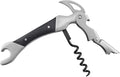Swissmar Highly Professional 2-Step Corkscrew Wine Opener - Easy Pull Foil Cutter & Bottle Opener - Bartender Essentials & Waiters Tool - Teflon Spiral - Black Pakka Wood Short Handle - 1 Piece