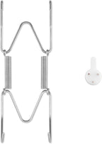 Plate Hangers for The Wall, Suitable for 4-5 inch Decorative Plate, Stainless Steel Wire Plate Holder with Wall Hooks and Rubber tip Protectors, Plate Hangers for Displaying Plates, Platter, Silver