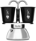 Bialetti Mini Express Induction Coffee Maker, Aluminium, Black, 2 Cups