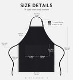 Syntus Apron for Men Women, Adjustable Cooking Kitchen Chef Aprons with 2 Pockets, Cotton/Polycotton/Polyester