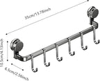2026 Upgrad Wall Hooks Rack, Space Saving Utensil Holder for Kitchen Bathroom, No Drilling Wall Mounted Accessory Hanger, Kitchen Rail for Hanging Cooking Utensils Mugs Spoons (White_B)