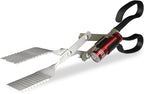 BBQ Croc 3-in-1 Barbecue Tool Pack - 15-inch & 18-inch with Light - Extra Light Tongs, Spatula and Grill Scraper (18 inch + 15 inch with Flashlight)