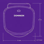 Dominion 2-Serving Classic Plate Electric Indoor Grill and Panini Press, Easy Storage & Clean, Perfect for Breakfast Grilled Cheese Egg & Steak, Black
