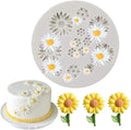 Grey Cute Flower Silicone Molds Daisy Shape Fondant Candy Mould Mini Flower Chocolate Mold for Cake Decoration Cupcake Topper Fudge Polymer Clay，Pastry and Baking Molds，Fondant and Gum Paste Molds