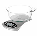 AWS Kitchen Pro 0.1g/0.001oz Precision Food Scale 5kg/11lb Digital Bowl Scale with Tempered Glass, | 2.72L Dishwasher-Safe Bowl, Tare, Timer, Clock & Room Temperature Display | Ultra Cooking Scale