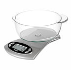 AWS Kitchen Pro 0.1g/0.001oz Precision Food Scale 5kg/11lb Digital Bowl Scale with Tempered Glass, | 2.72L Dishwasher-Safe Bowl, Tare, Timer, Clock & Room Temperature Display | Ultra Cooking Scale