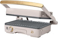 Panini Press Indoor Grill 1 2-in-1200W Non-Stick Removable Plates Sandwich Maker by Drew Barrymoree. (Porcini Taupe)