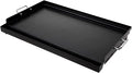 LotFun 30" x 15" Carbon Steel Cooking Griddle for Outdoor Gas Grill, Universal Griddle Flat Top Plate Insert with Grease Groove and Removable Handles for Electric/Charcoal/Gas Grill, Camping,Party