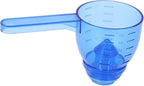 Asixxsix Measuring Scoop, Spill Proof Funnel Design Powder Funnel, Kitchen Measuring Tool with Scale for Seasoning Camping Baking Supplements Dishwasher Safe Food Grade ABS Material (Blue)