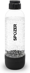 SPOZER 1L Soda Carbonating Bottles – BPA-Free Reusable Sparkling Water Bottles, Leakproof & Airtight, Ideal for Home Kitchen & Parties - 1 Pack
