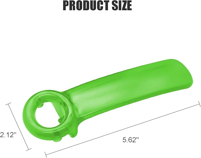 1 Pack Green Jar-key Jar Opener The Original Easy Use by Anyone (Transparent)