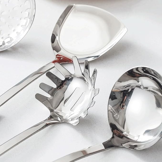 Ceramic Handles Cooking Tool Set Steel Kitchen Utensils Of Cookers Shovels Spoons Strainer(D)