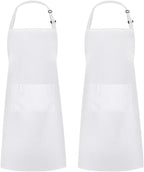 Syntus Apron for Men Women, Adjustable Cooking Kitchen Chef Aprons with 2 Pockets, Cotton/Polycotton/Polyester