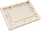 Baroque Photo Frame Fondant Molds Picture Frames Silicone Mold Vintage Mirror Frame Molds for Cake Decoration Cupcake Topper Chocolate Candy Polymer Clay Gum Paste Set of 2