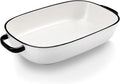 4.5 Quart Ceramic Baking Dish,Serving Bakeware for Casserole,Lasagna,Gratin,Broiling,Roasting,and Baking.Large Deep 14x10x3.11 inches Pan,Safe for Oven Microwave Refrigerator Disinfection Cabinet and