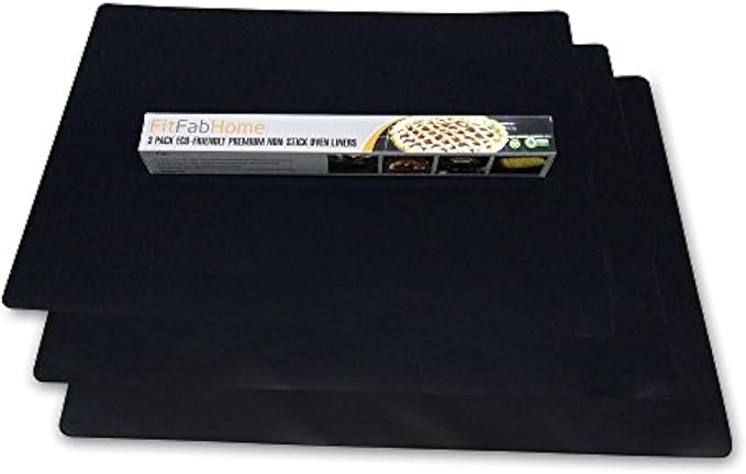 3 Pack Large Non Stick Oven Liners Mat BPA and PFOA Free, Protect the Bottom of Electric or Gas Oven Toaster Oven Stovetop Air Fryer Grill…