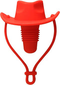 Silicone Wine Stopper, Funny Hat Shaped Wine Stoppers Decorative Wine Sealer Bottle Caps, Cute Kitchen Gadgets Wine Accessories Tools Gifts (Red)